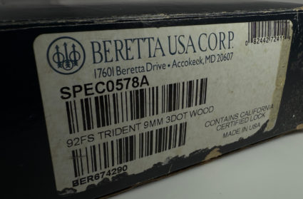 Beretta 92FS Trident Limited Edition 1/2000 Made New & Unfired In The Box - Image 11