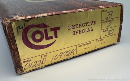 1977 Colt Detective Special .32 Colt NEW & UNFIRED In The Box - Image 11