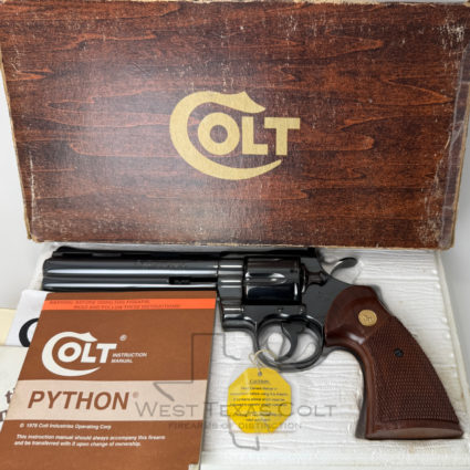 1978 Colt Python 6" Royal Blued 99% In The Box