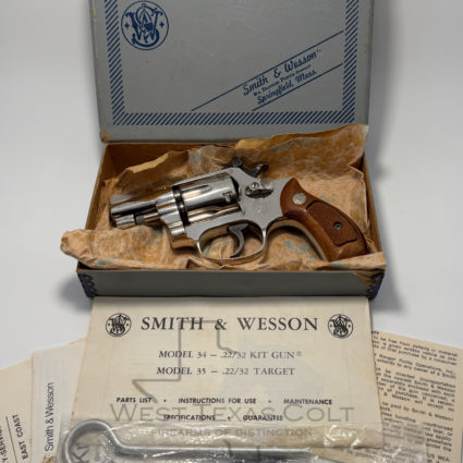 1975 S&W Model 34-1 .22 LR Kit Gun 99% In The Box